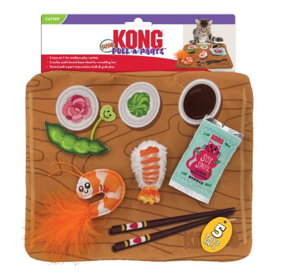 KONG® Pull-A-Partz™ Sushi Cat Toy