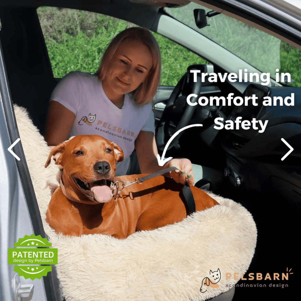 Pelsbarn Protecting Car Bed: Beige XL