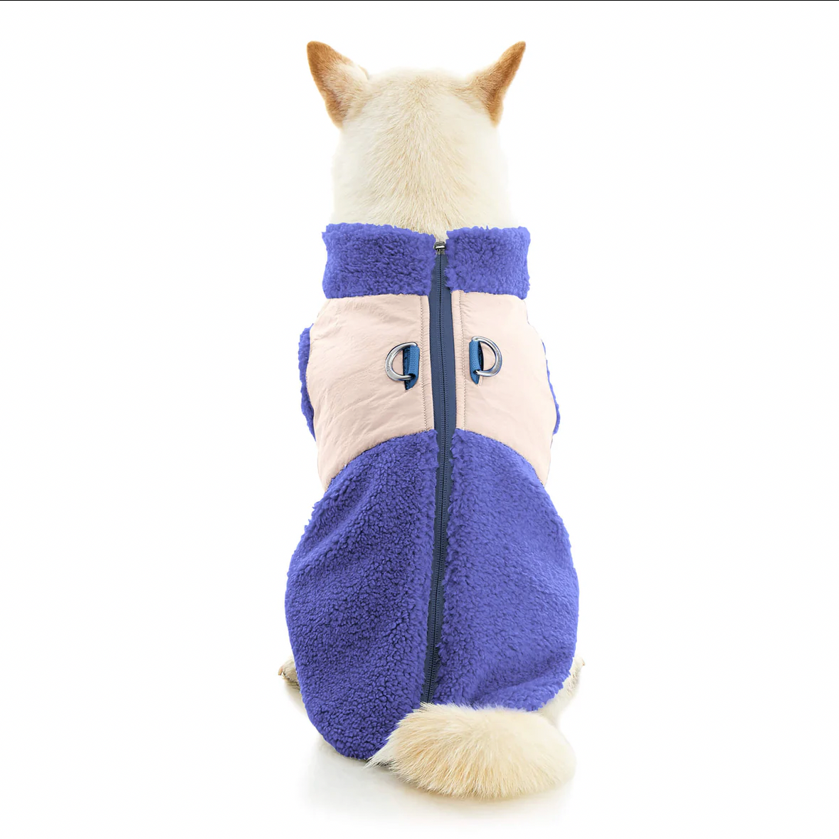 Zip Up Sherpa Vest: Purple