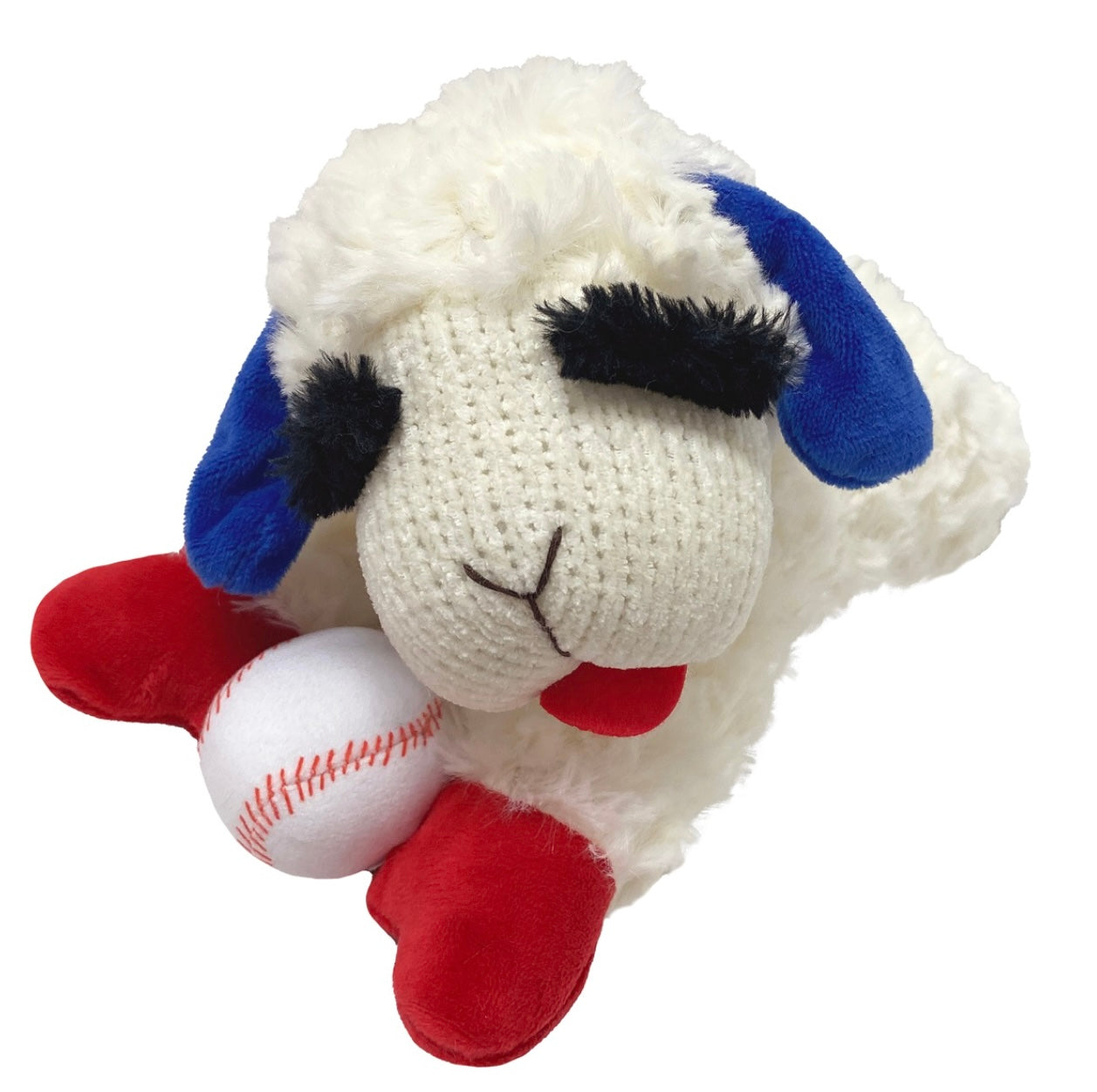 Multipet Baseball Lamb Chop Plush Dog Toy 10.5"