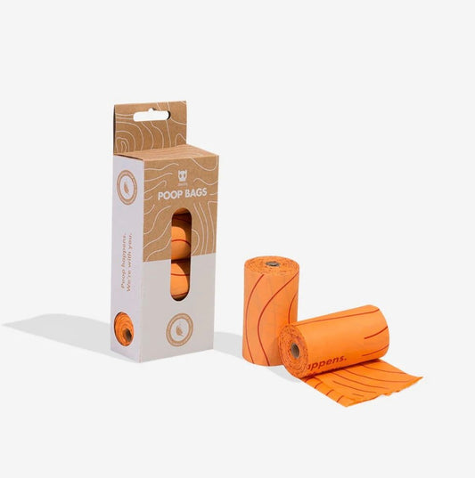 Zee Dog: Orange | Compostable Poop Bags | 60 Bags