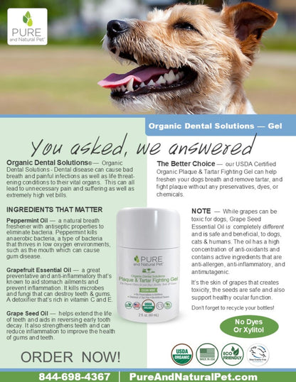 Pure and Natural Pet Dental Solutions Plaque & Tartar Fighting Gel