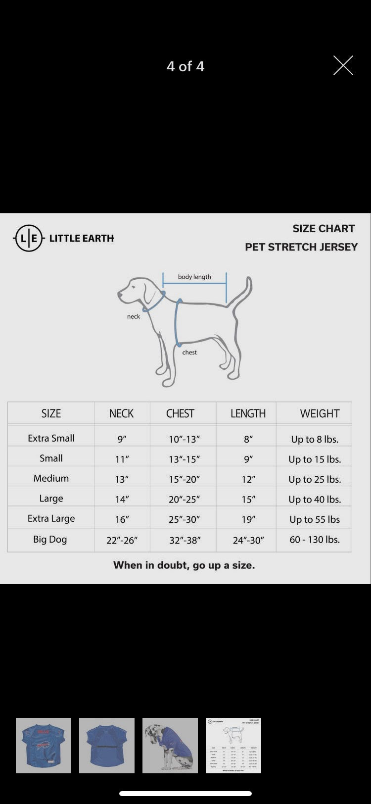 NFL Buffalo Bills Big Pet Stretch Jersey