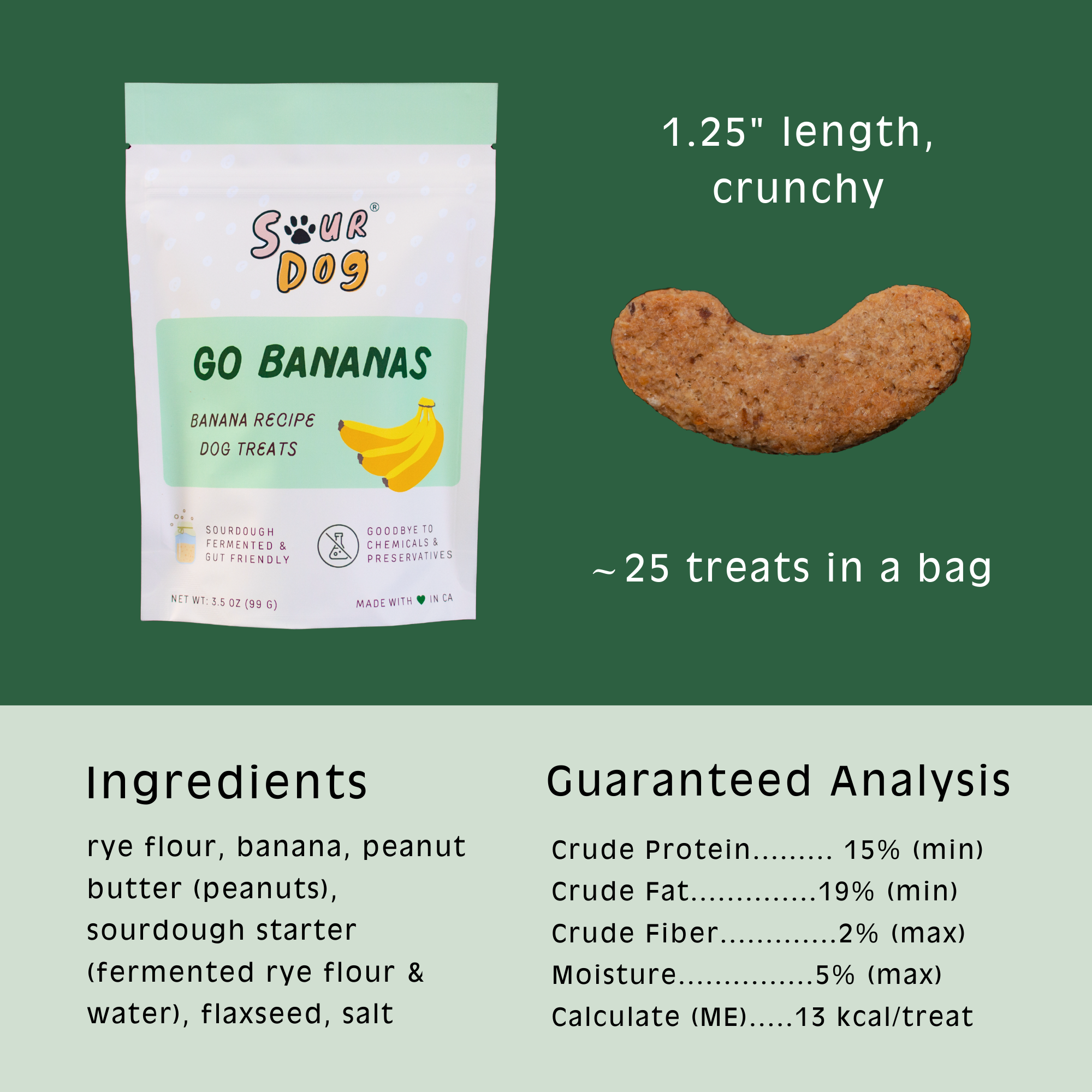 Go Bananas - Banana Sourdough Dog Treats