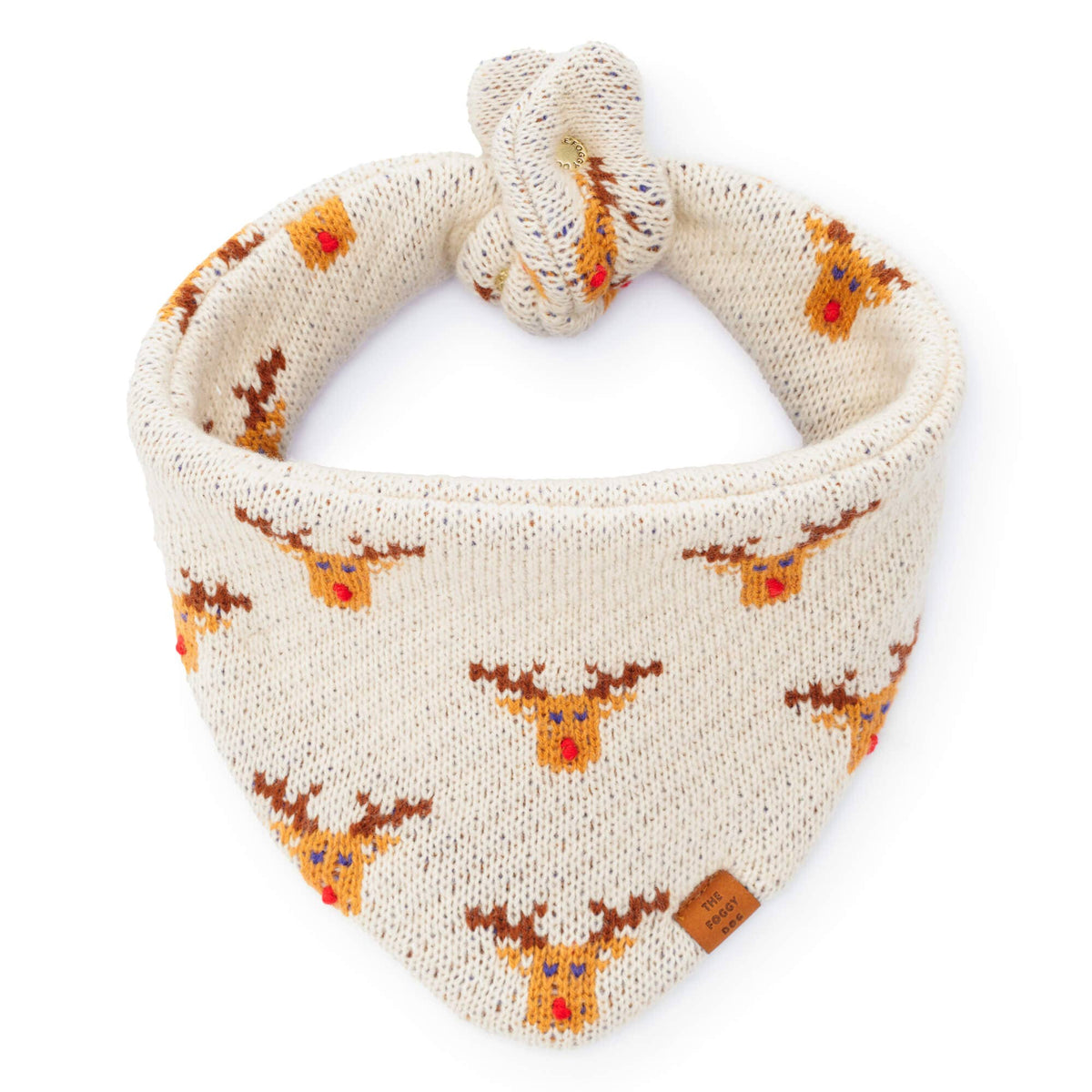Reindeer Knit Dog Bandana