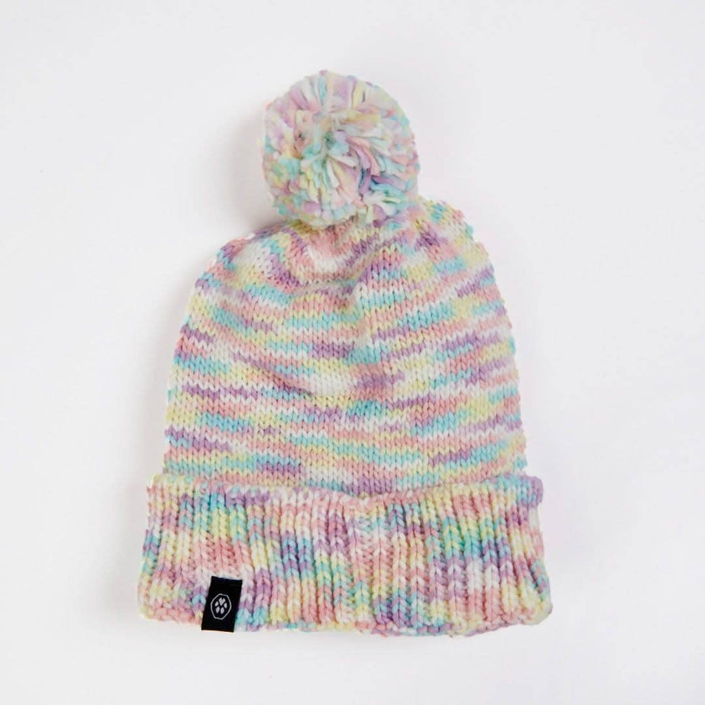 Human Pompom Hat - Pastel Icing: OS