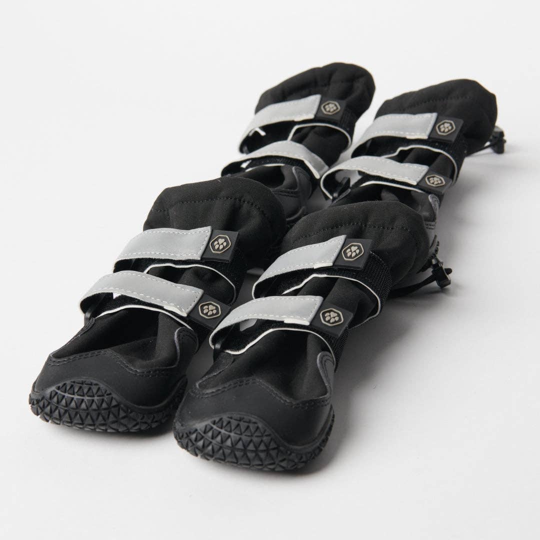 Flex Shell Water-resistant Dog Boots - Black: B  ( 5.1cm-6cm / 2.1"-2.3”)