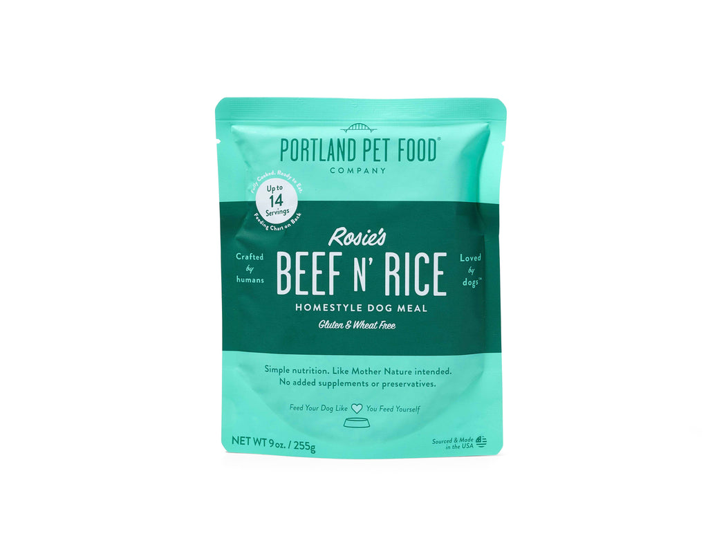 Rosie's Beef N Rice Human Grade Fresh Wet Food Dog Pouches