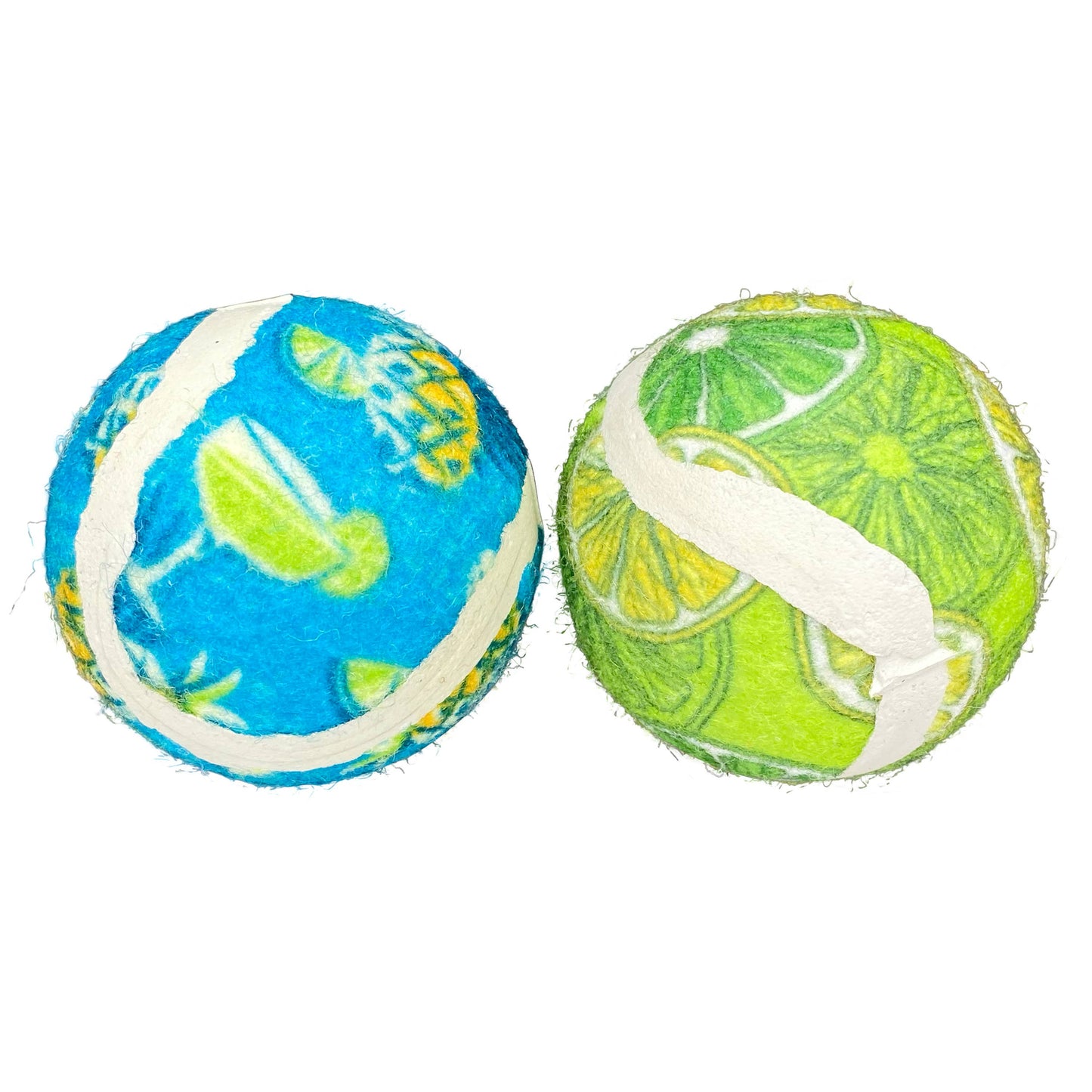 Multipet Margaritaville® Tennis Ball Cat Toy 2" 2pk