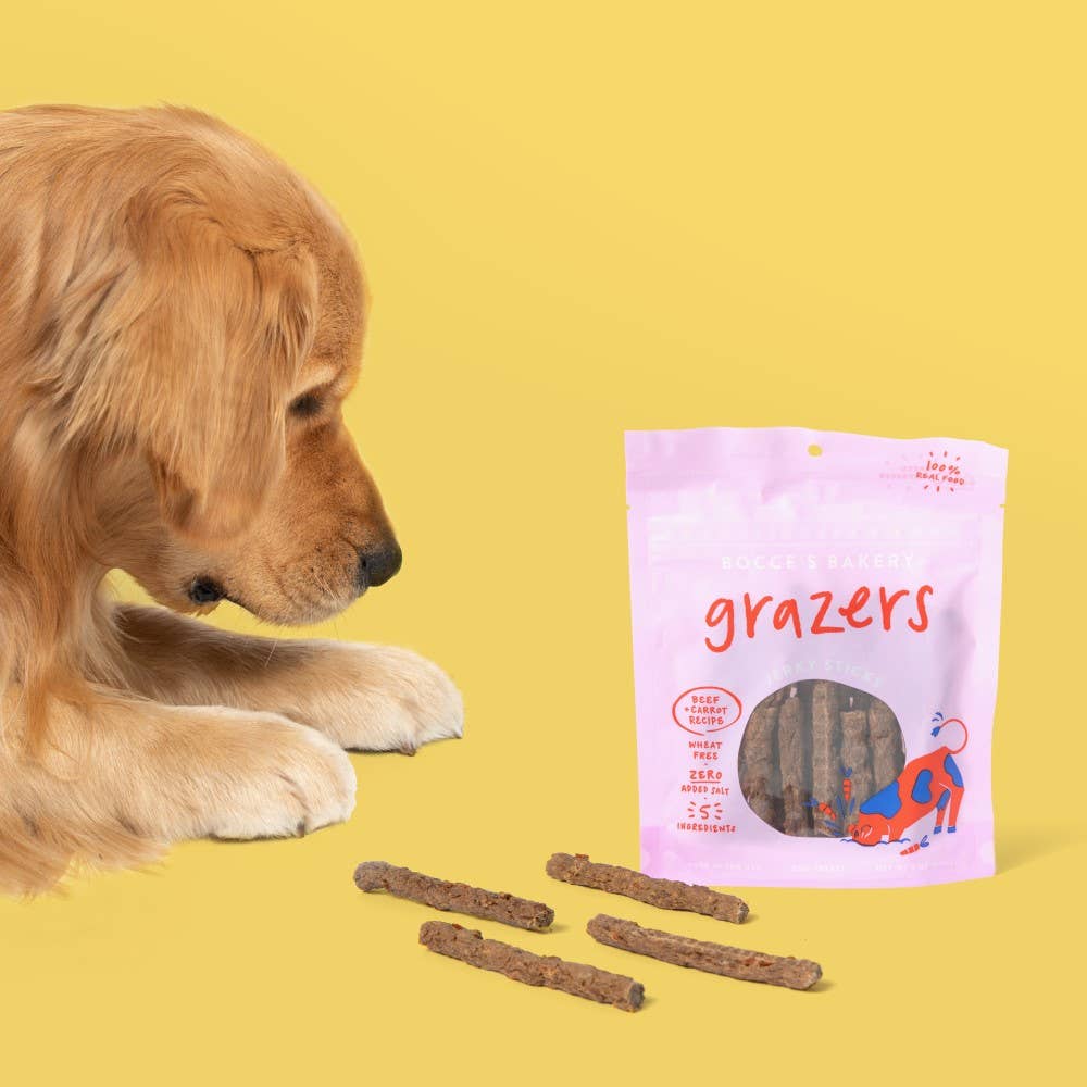 Bocce's Bakery 4oz Beef Grazers Jerky Sticks Dog Treats