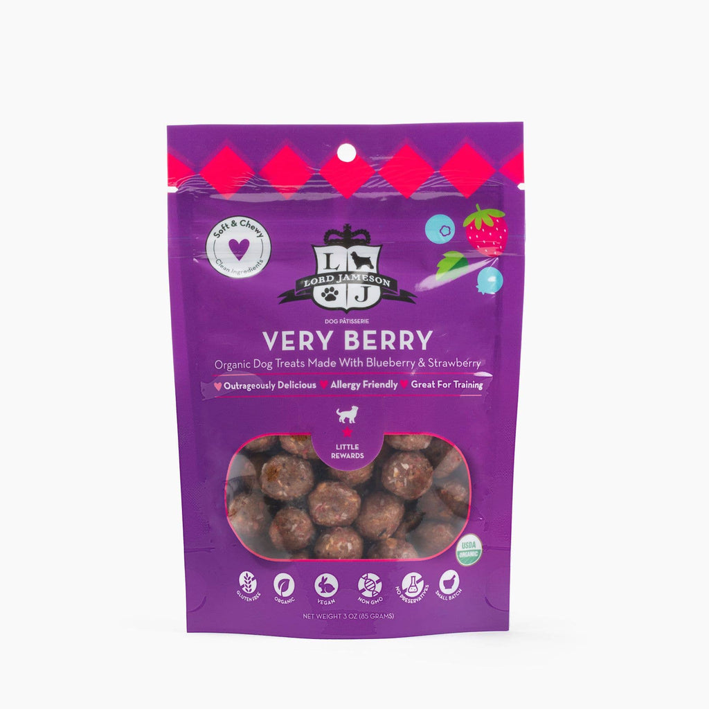 Lord Jameson Very Berry Organic Soft & Chewy Dog Treats SM Breed