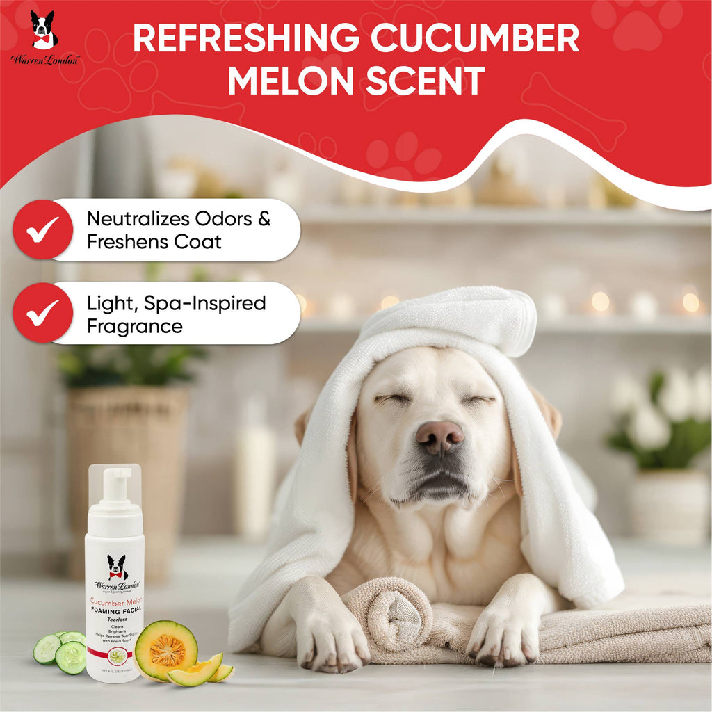 Tearless  Shampoo for Dog Faces - Cucumber Melon - 2 Sizes: 8oz