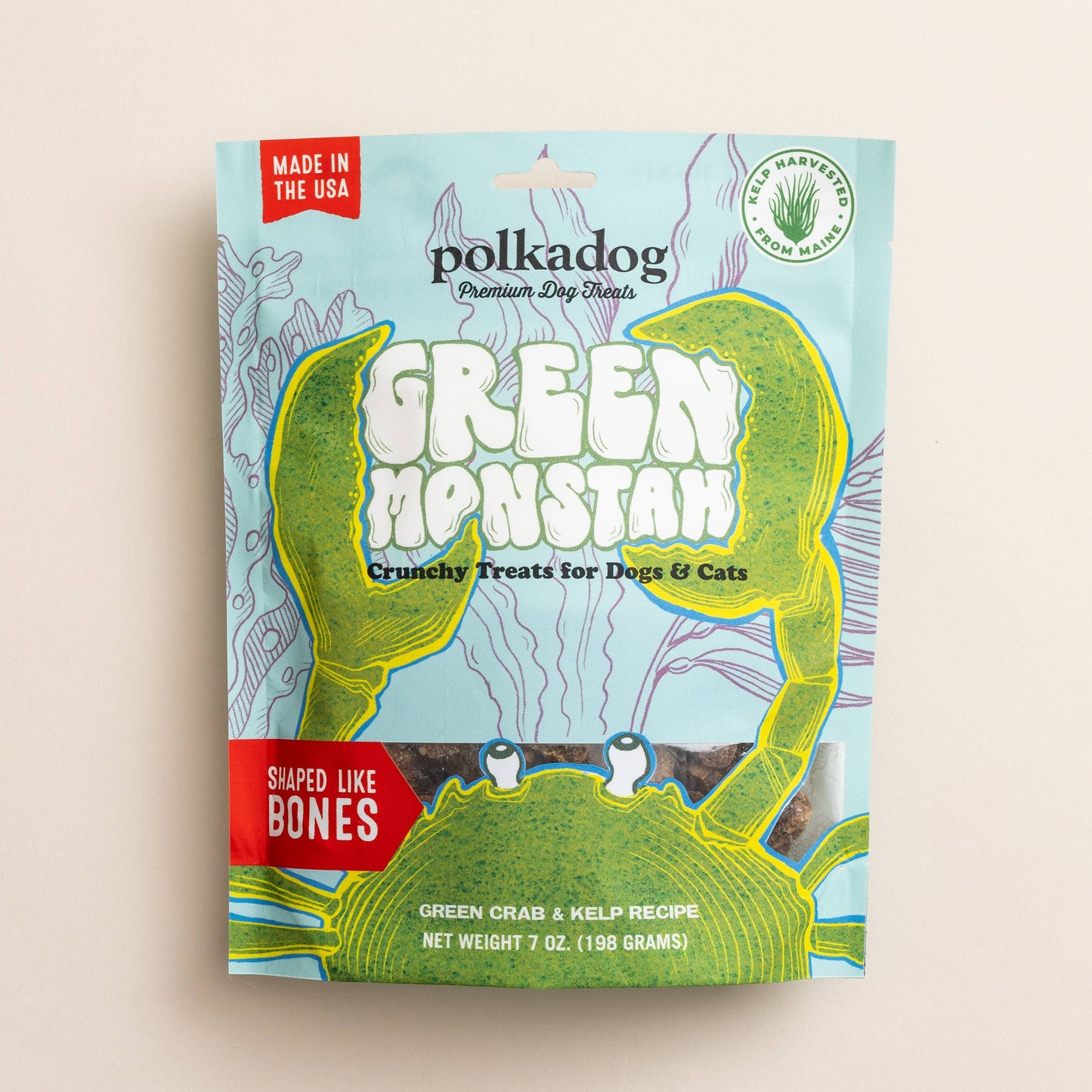 Green Monstah (Bone Shaped) - 7oz - Dog Treats