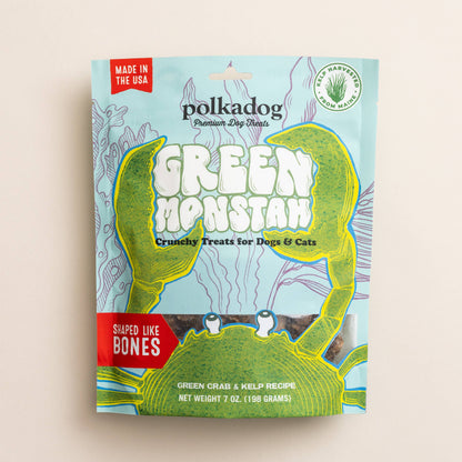 Green Monstah (Bone Shaped) - 7oz - Dog Treats