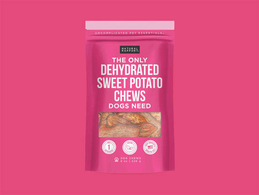 The Only Dehydrated Sweet Potato Chews Dogs Need: 8 oz