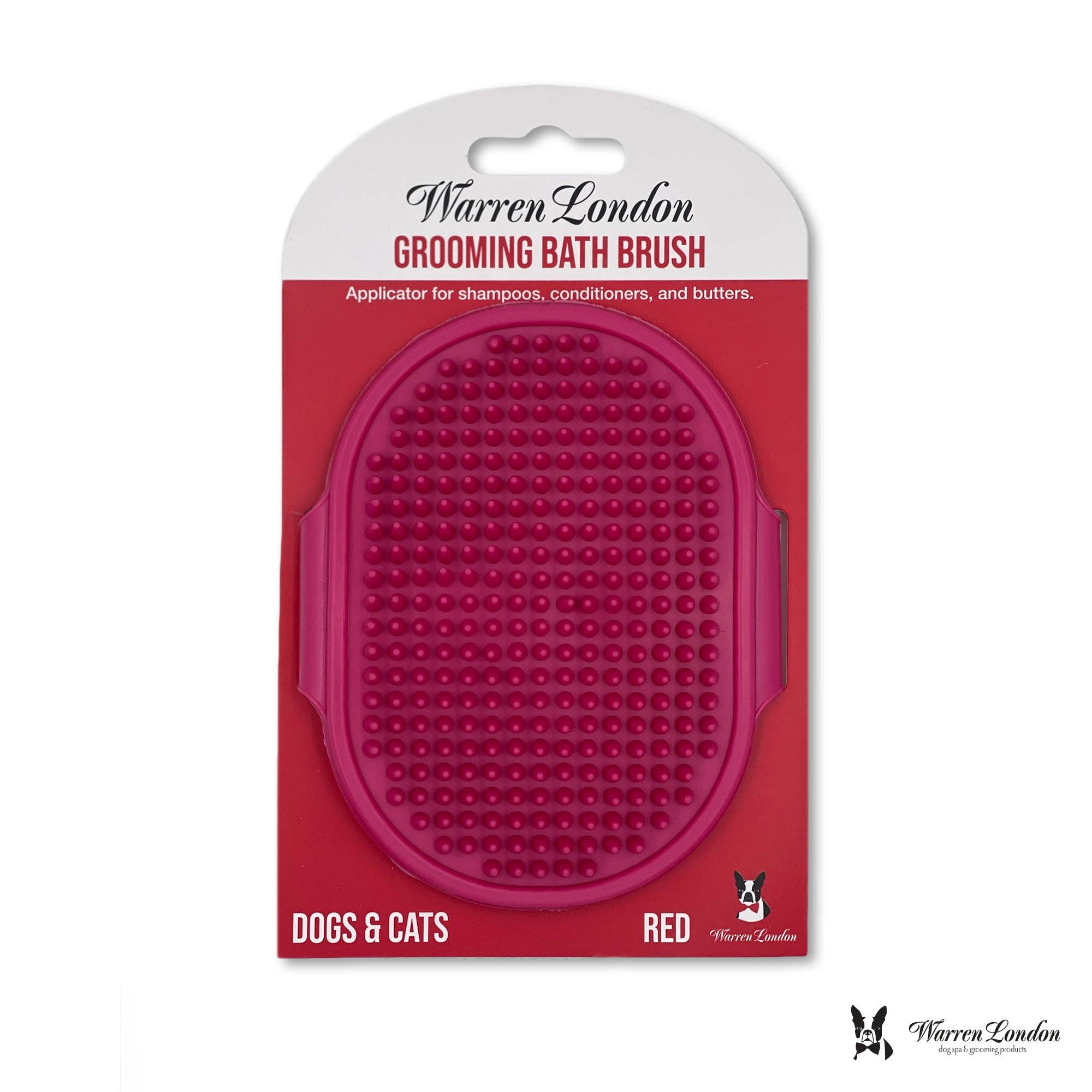 Grooming Bath Brush: Red