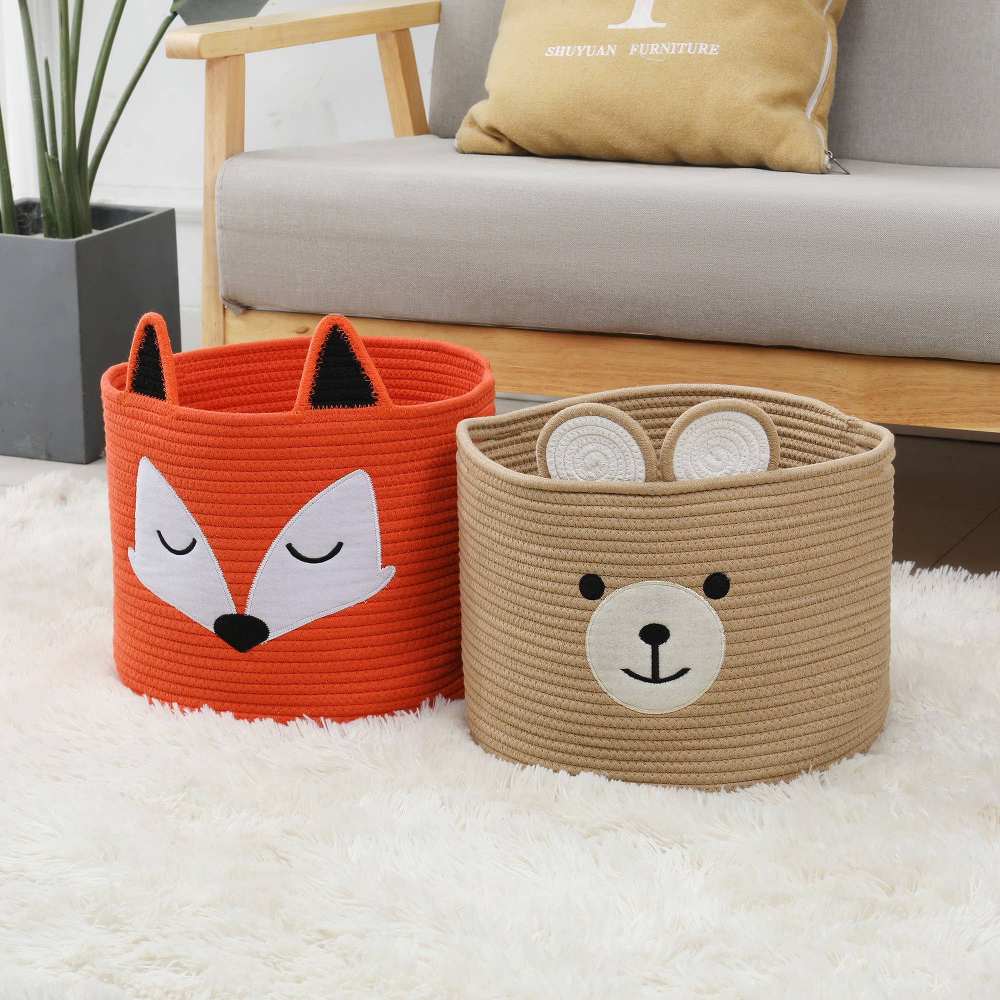 Fred the Fox Organic Cotton Storage Basket