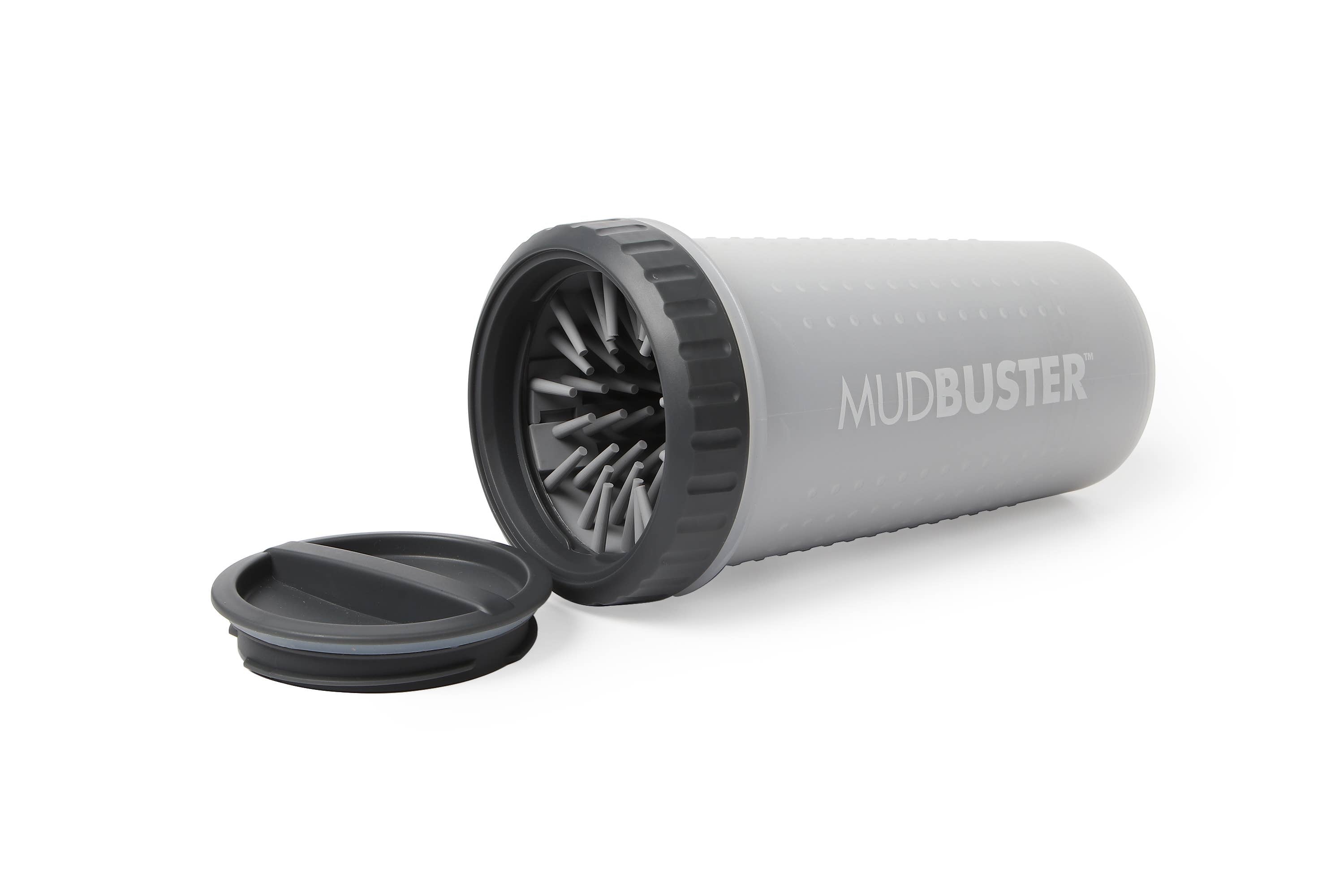 MudBuster Paw Washer with Travel Lid - Pet Cleaning Supplies: Medium Blue Lidded MudBuster