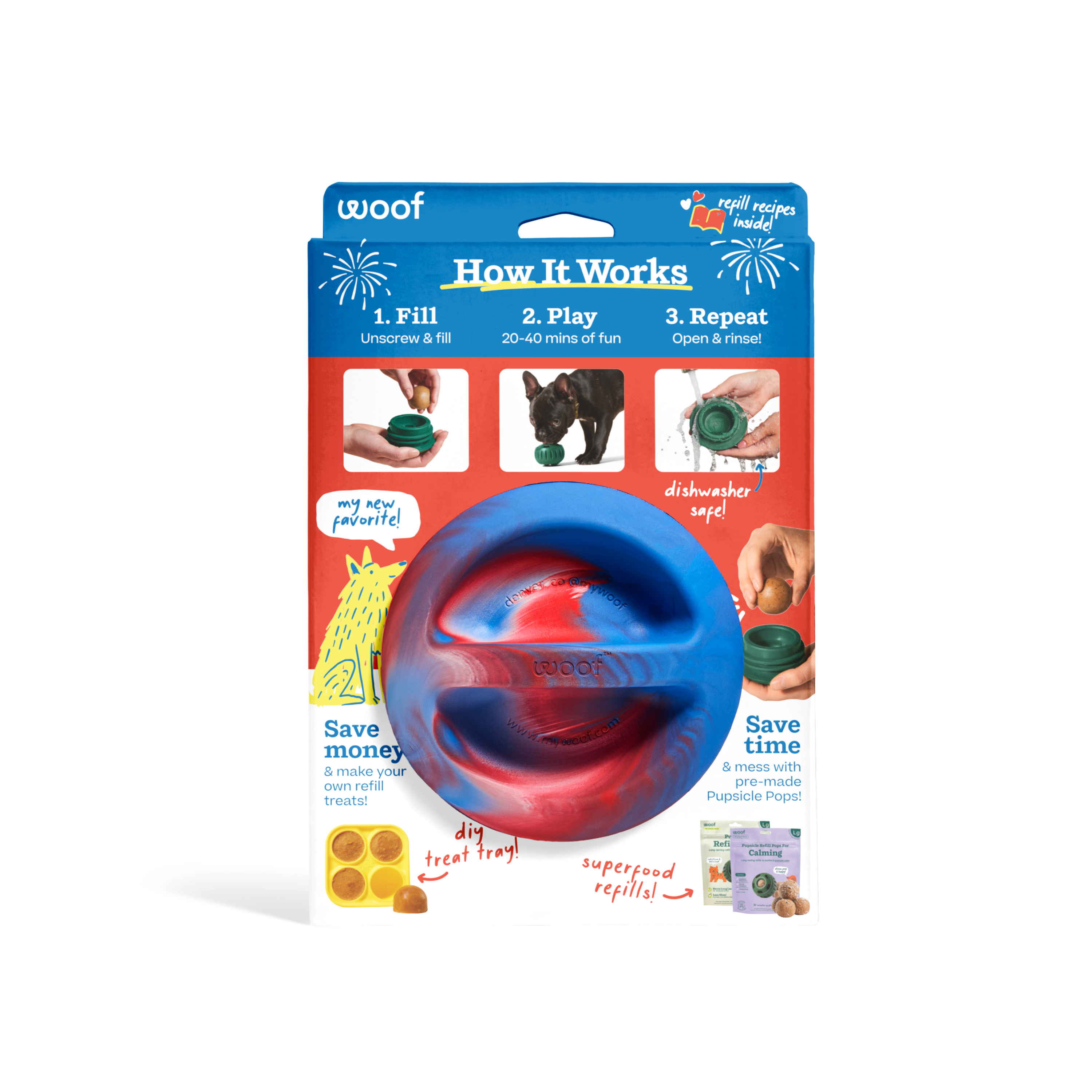 Tie Dye Pupsicle: Large