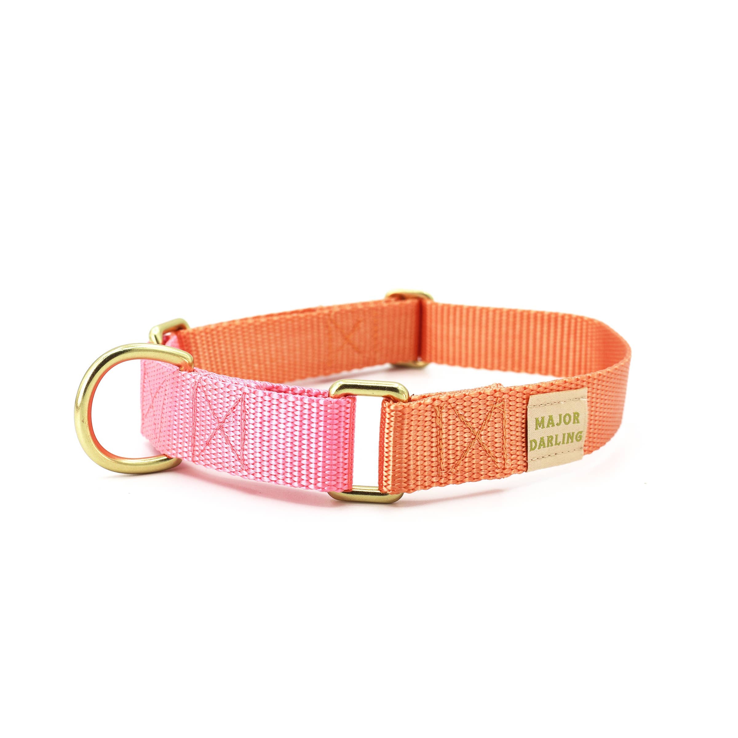 Martingale Collar / Peach + Pink: Large