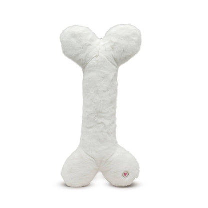 Nordic Frost Plush Bone Dog Toy: Red / 2'