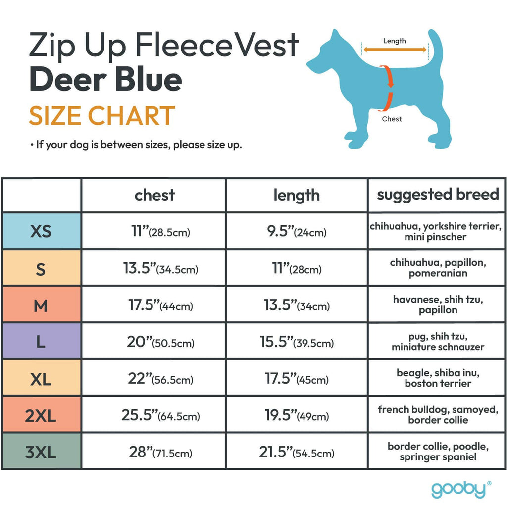 Zip Up Fleece Deer Blue