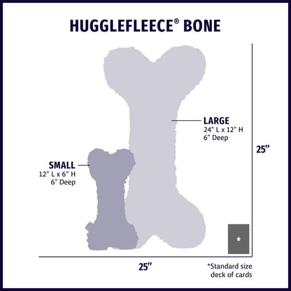 Nordic Frost Plush Bone Dog Toy: Red / 2'