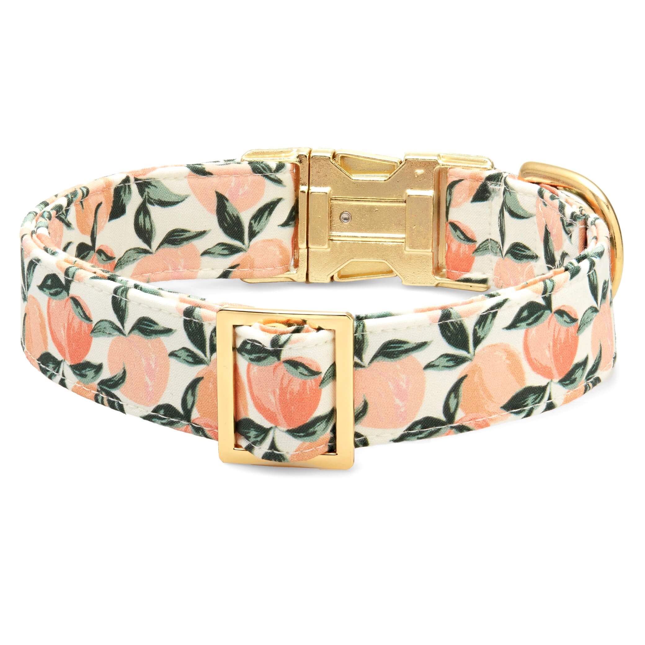 Peaches and Cream Dog Collar: S/ Gold