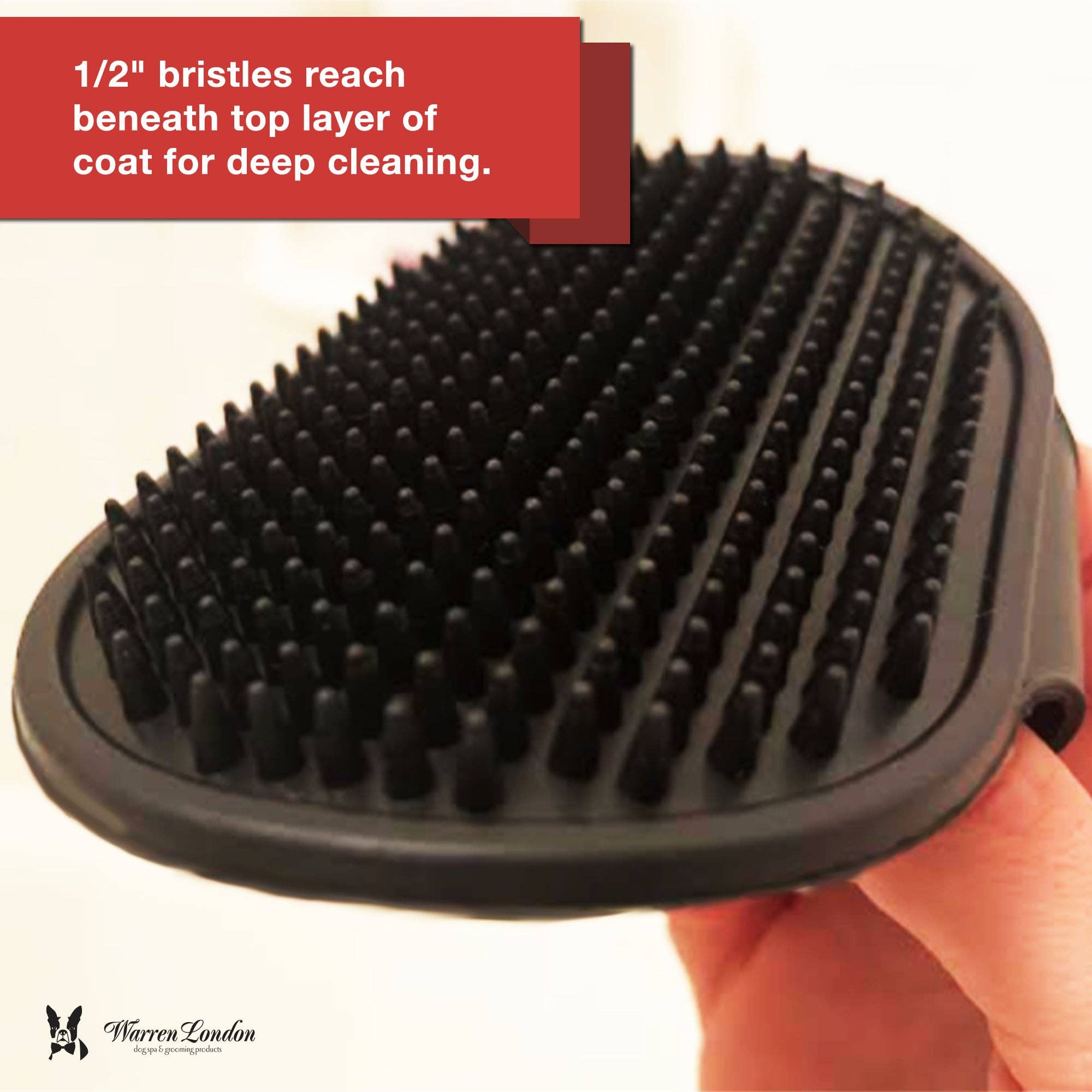 Grooming Bath Brush: Red