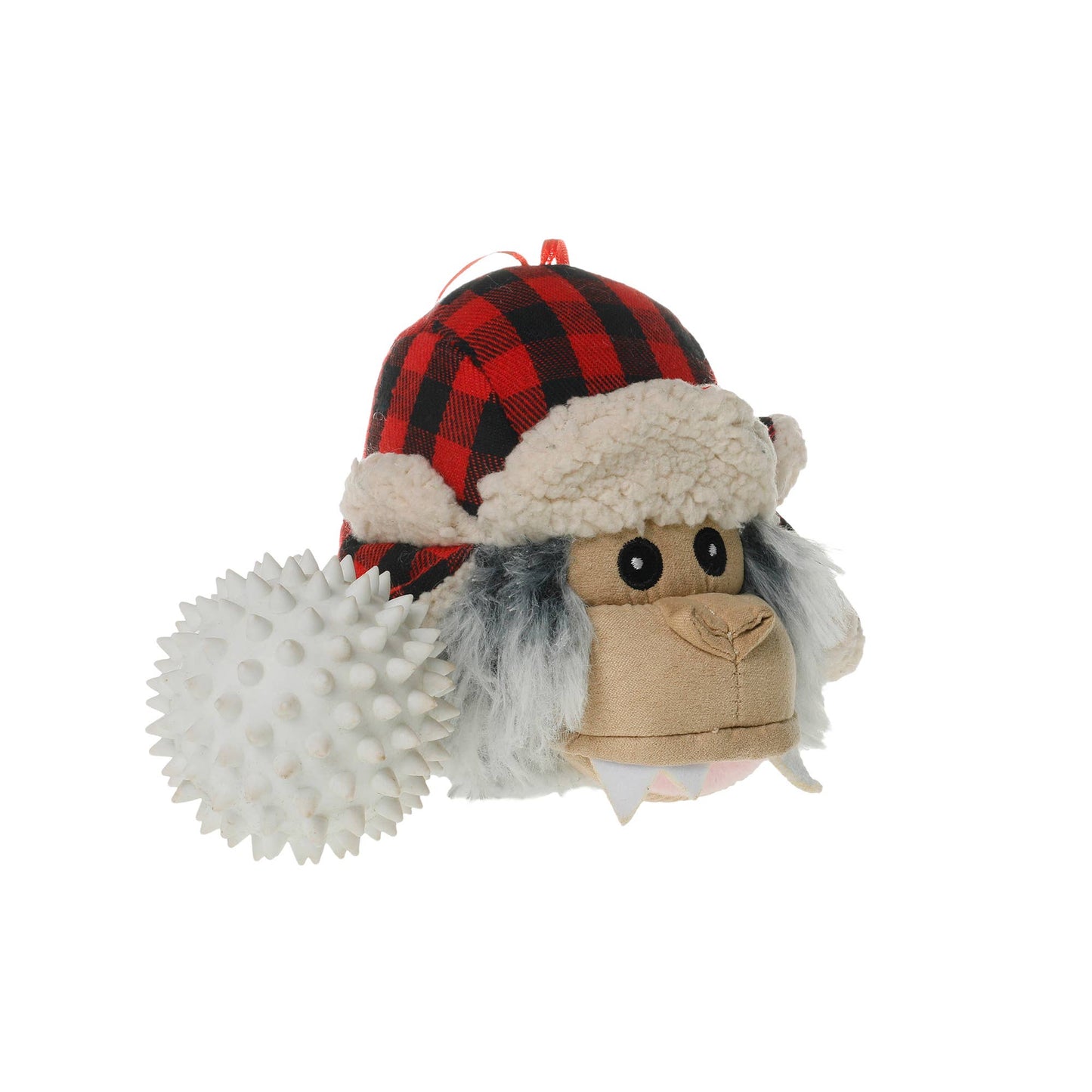 2-in-1 Holiday Yeti Fetch Ball Dog Toy