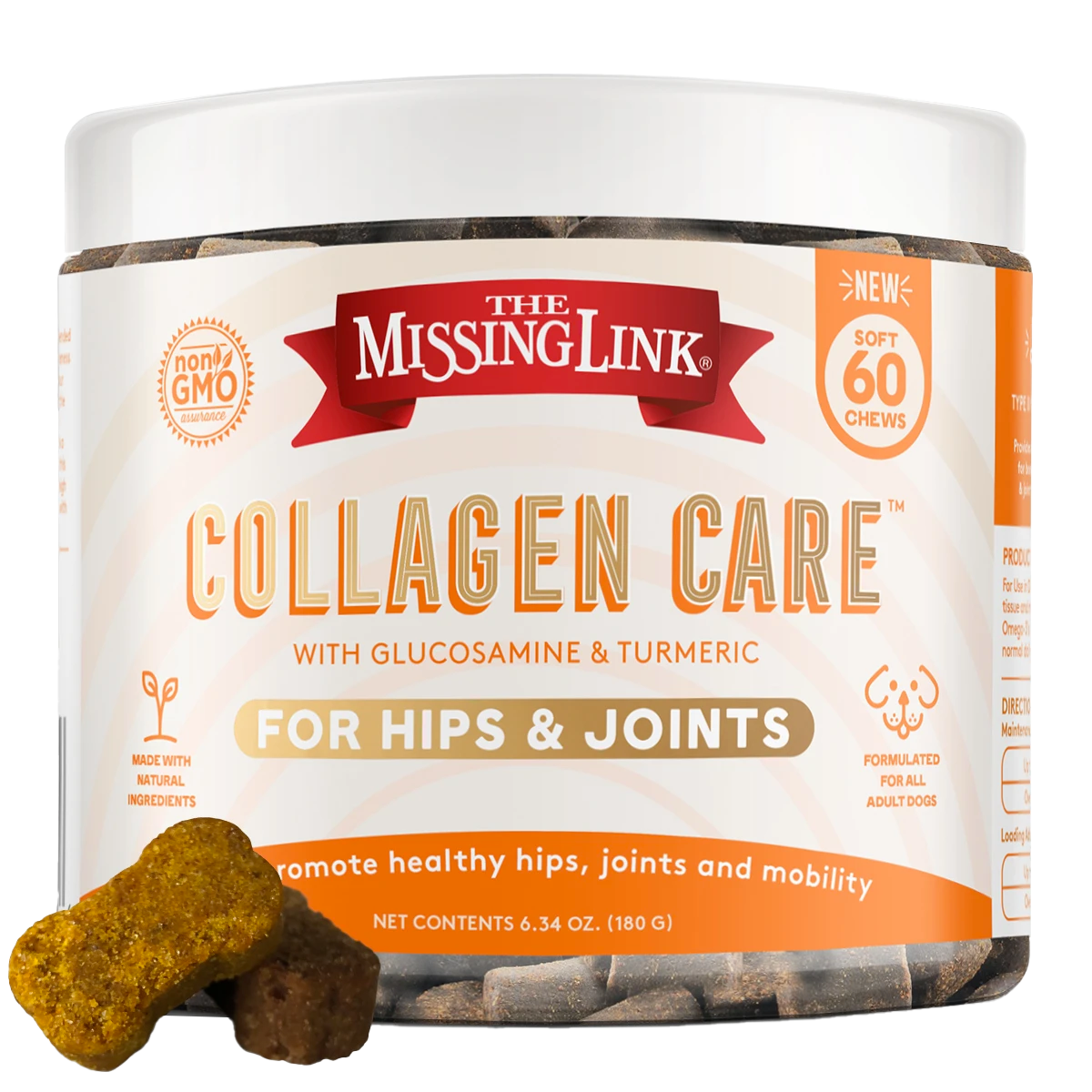 The Missing Link-Collagen Care Hips & Joints Soft Chew 60Ct