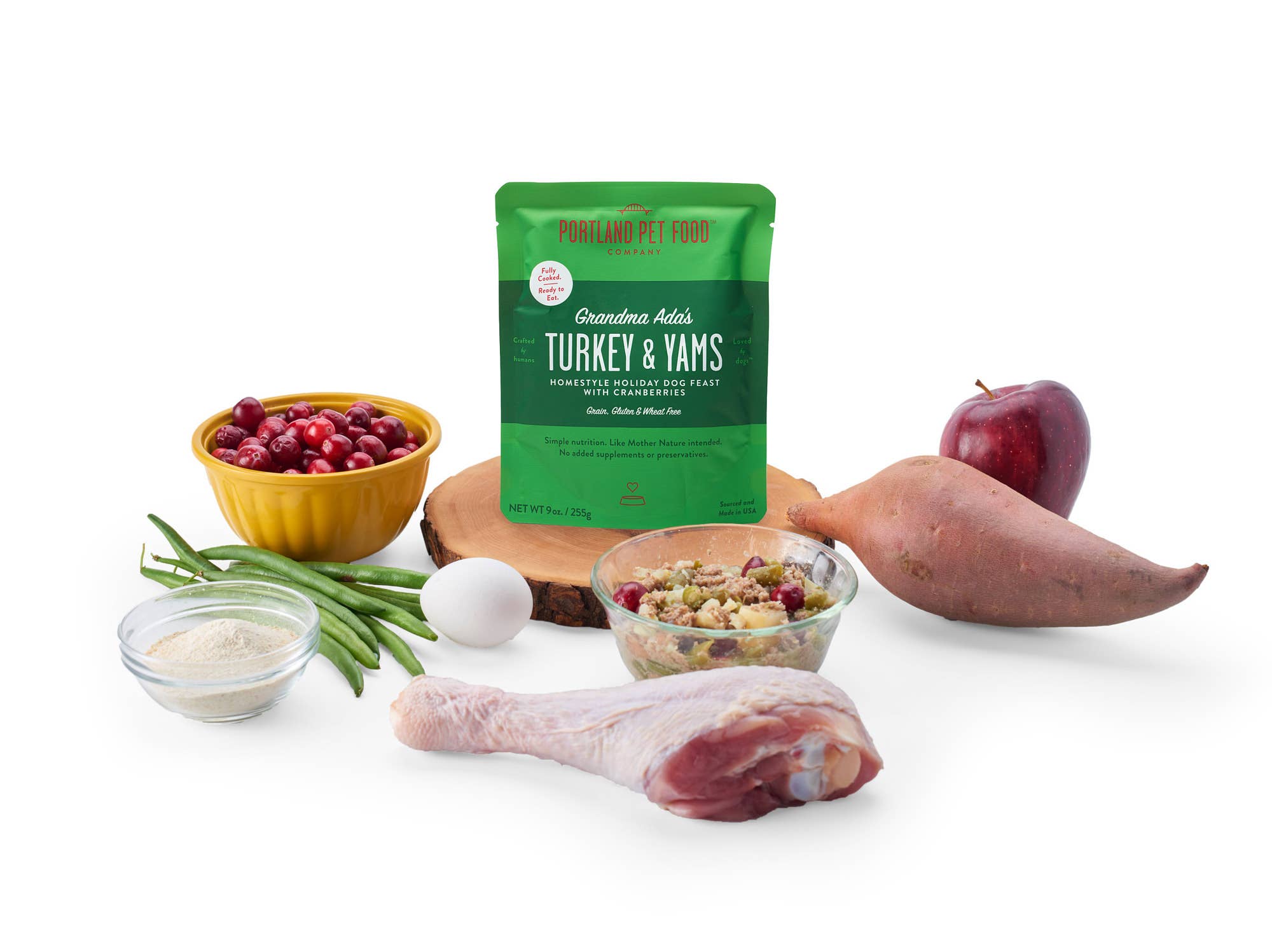 Grandma Ada's Turkey & Yams Human Grade Fresh Pouch: 9 Oz