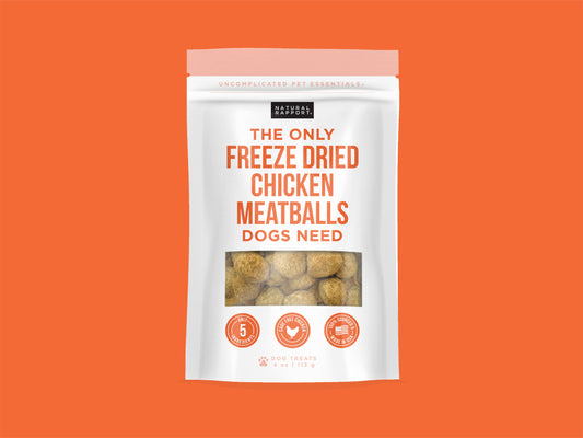 The Only Freeze Dried Chicken Meatballs Dogs Need: 4 oz