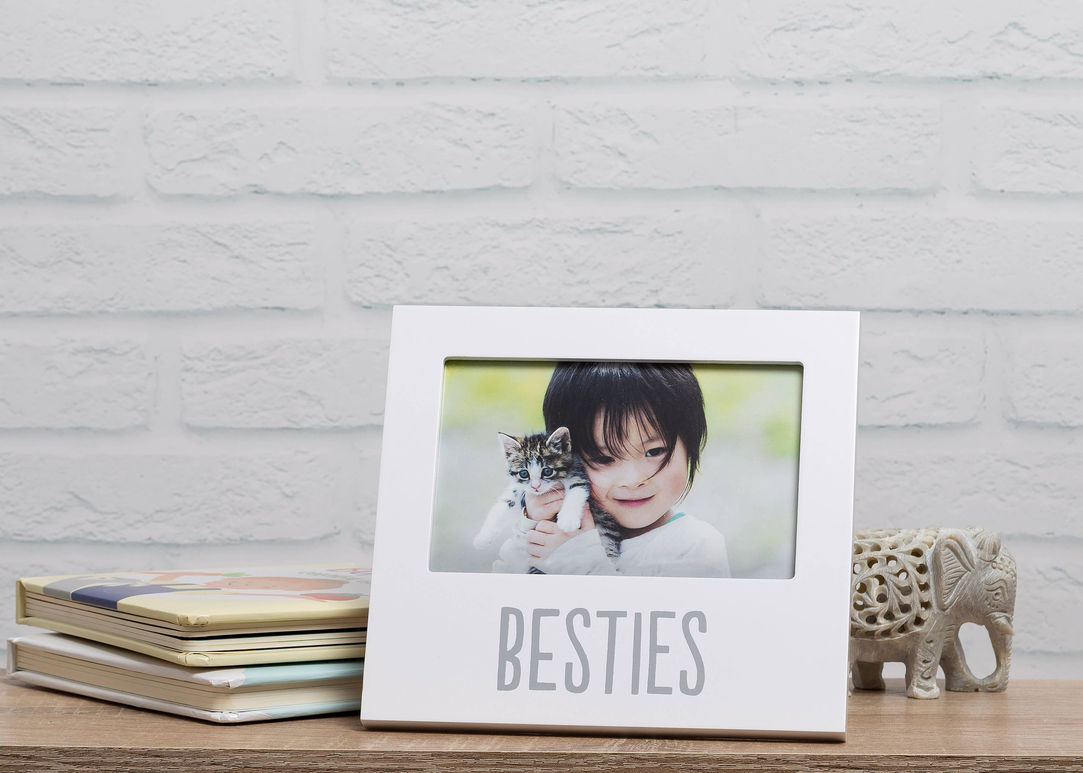 Besties Picture Frame, White