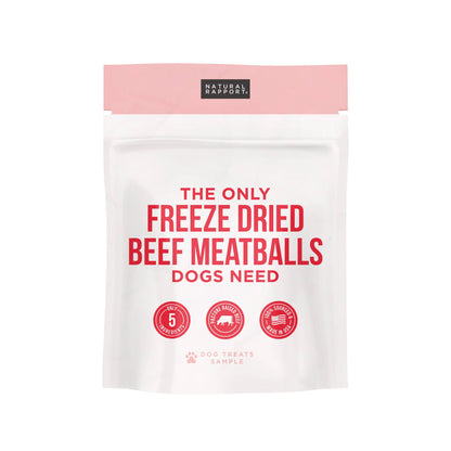 The Only Freeze Dried Beef Meatballs Dogs Need: 4 oz