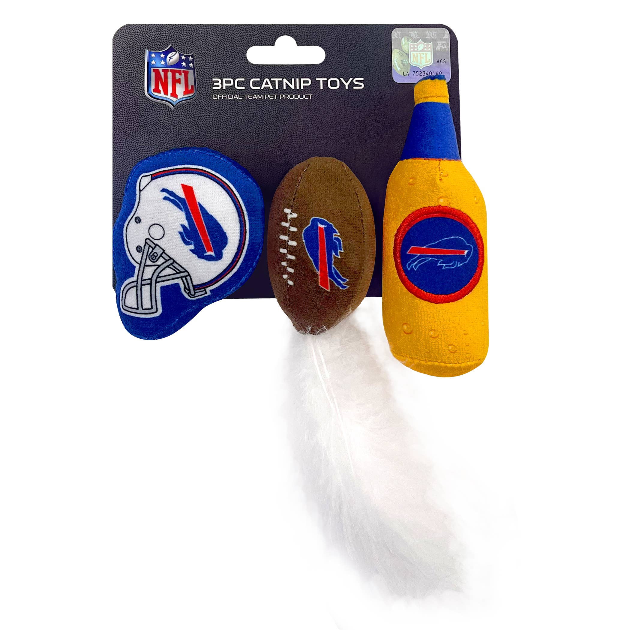 NFL BUFFALO BILLS 3 PC CAT NIP TOY SET