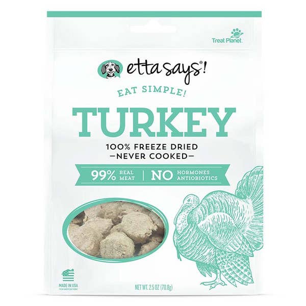 Etta Says Eat Simple 100% Freeze Dried Turkey, wt 2.5oz