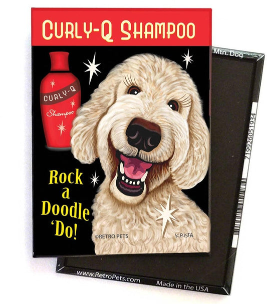 Magnet Labradoodle, Cream "Curly-Q Shampoo"