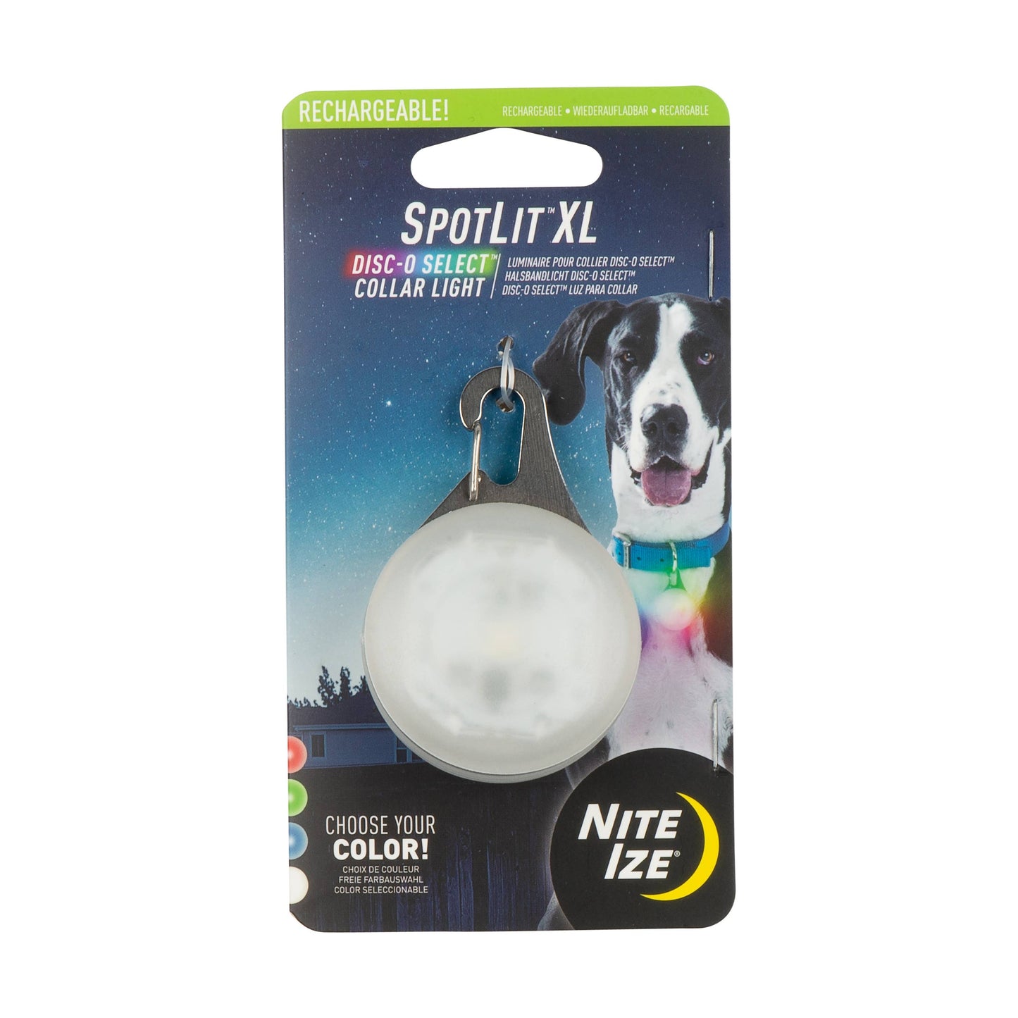 Nite Ize SpotLit XL Rechargeable Collar Light-Disc-O Select