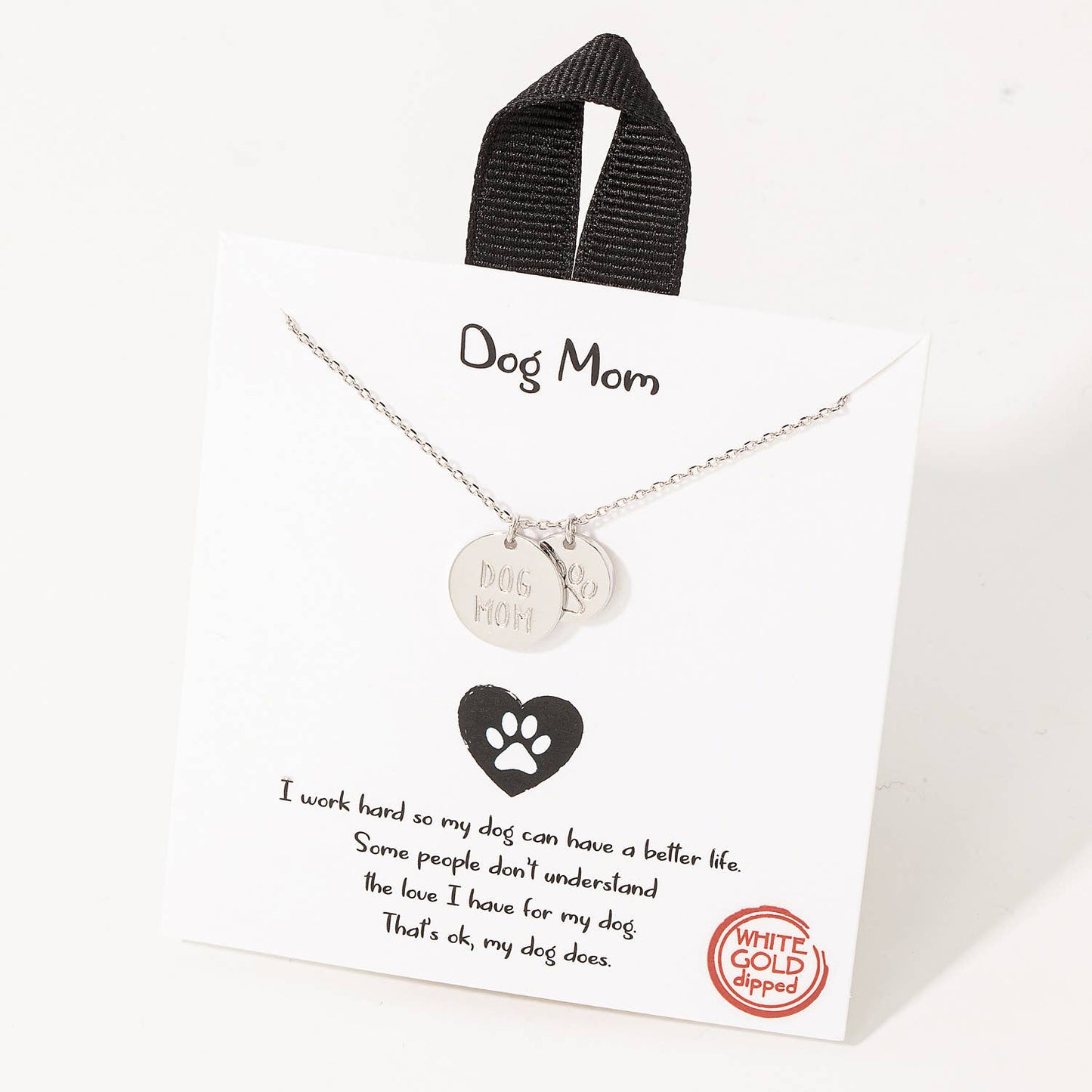 Dog Mom Coin Charm Necklace