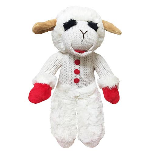 Multipet Standing Lamb Chop Plush Dog Toy 13"