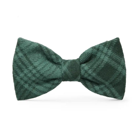 Juniper Plaid Flannel Dog Bow Tie