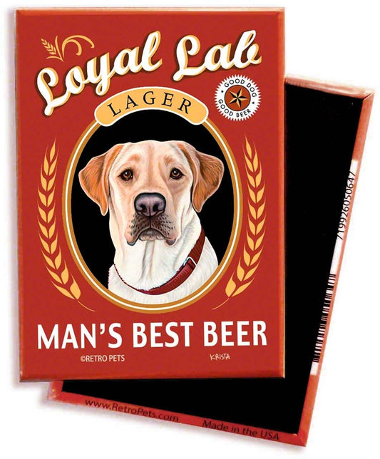 Magnet Yellow Lab "Man's Best Beer"