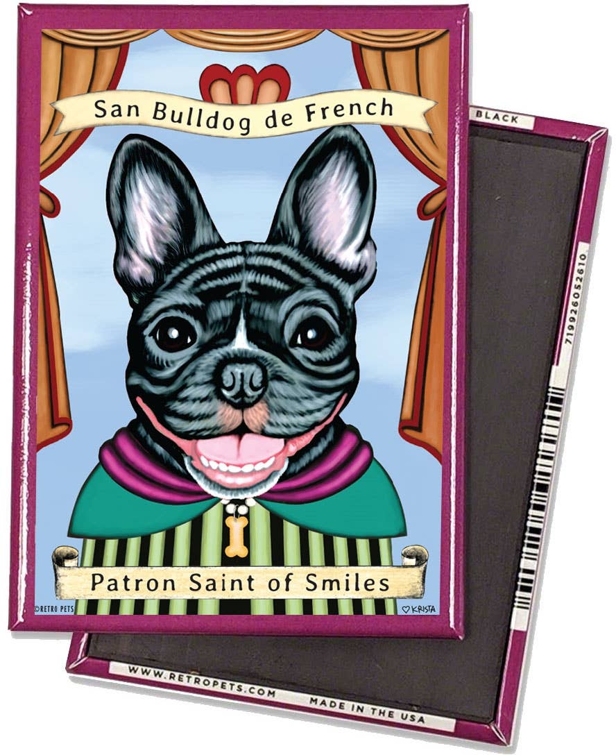 Magnet French Bulldog (Brindle) "Smiles"