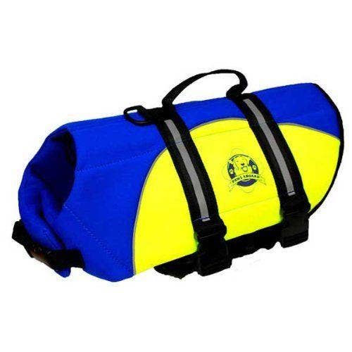 Paws Aboard Blue and Yellow Neoprene Pet Life Vest  (Fido Pe