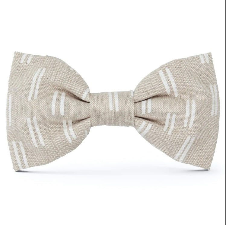 Flax Lines Dog Bow Tie