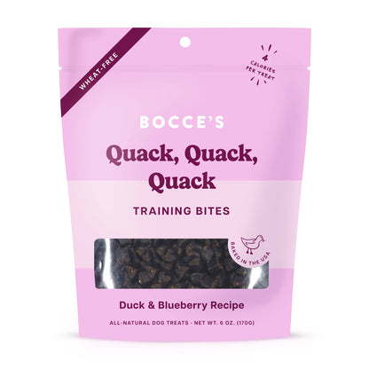 Bocce's Bakery Quack Quack Quack 6oz Training Bites Dog Treats