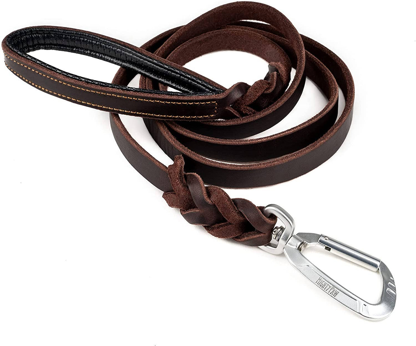 Braided Deluxe Leather Dog Leash