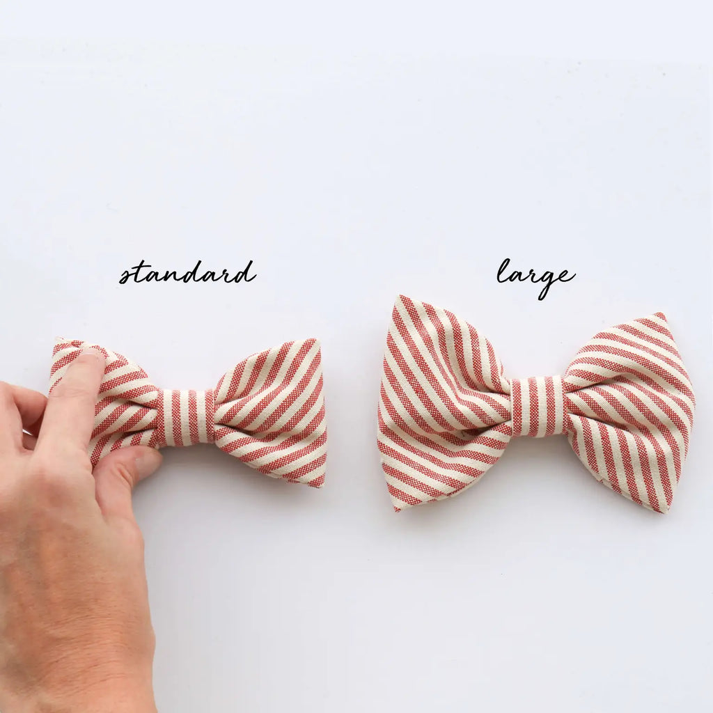 Charcoal Stripe Dog Bow Tie