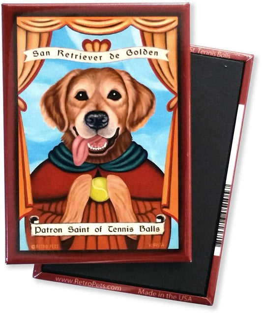 Magnet Golden Retriever Saint "Tennis Balls"